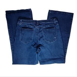 Modcloth flare leg dark wash jeans sz L